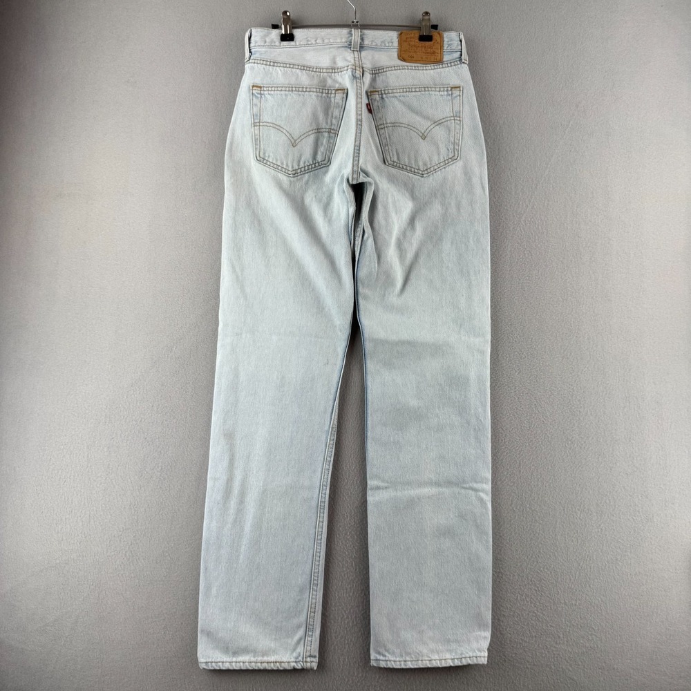 Vintage Levis Jeans Mens 31x34 (Fits 29x33) Lightwash 501 90s Made in USA